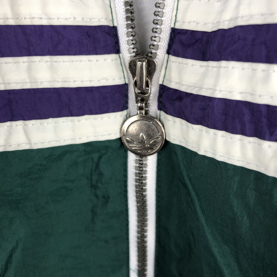 Vintage 80s-90'S Adidas Trefoil Logo Nylon Jacket, Men's Size Medium Nylon green type Vintage Second Hand