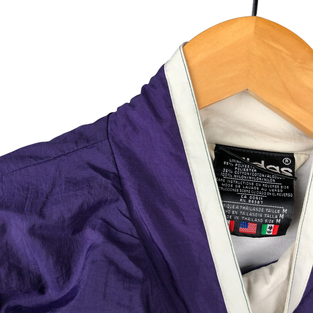 Vintage 80s-90'S Adidas Trefoil Logo Nylon Jacket, Men's Size Medium Nylon green type Vintage Second Hand