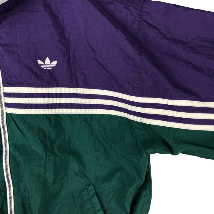 Vintage 80s-90'S Adidas Trefoil Logo Nylon Jacket, Men's Size Medium Nylon green type Vintage Second Hand