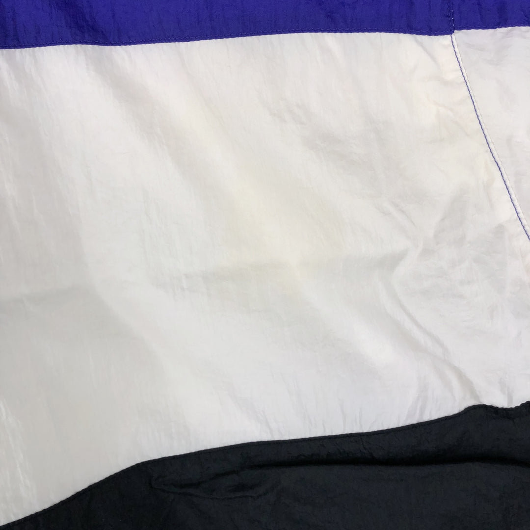 Vintage 90'S Adidas windbreaker with back logo, size L, men's unclear blue type Vintage Second Hand