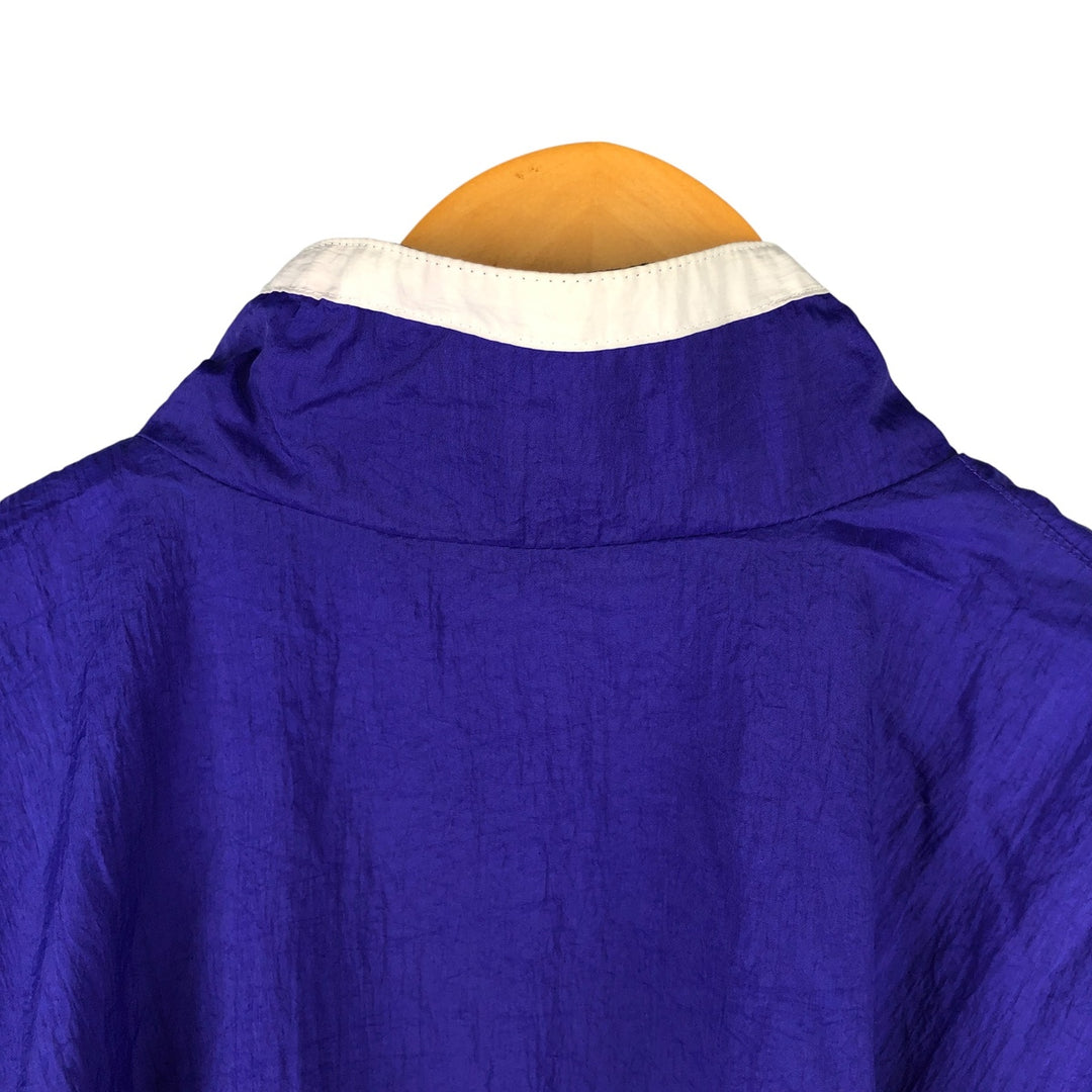 Vintage 90'S Adidas windbreaker with back logo, size L, men's unclear blue type Vintage Second Hand