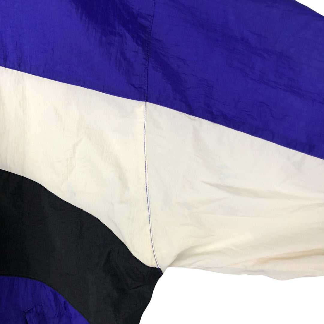 Vintage 90'S Adidas windbreaker with back logo, size L, men's unclear blue type Vintage Second Hand