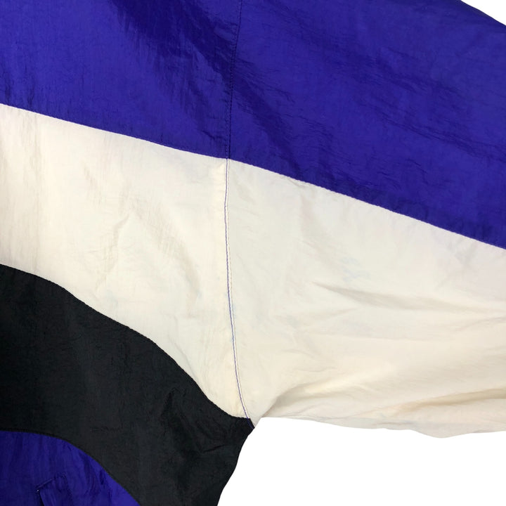 Vintage 90'S Adidas windbreaker with back logo, size L, men's unclear blue type Vintage Second Hand