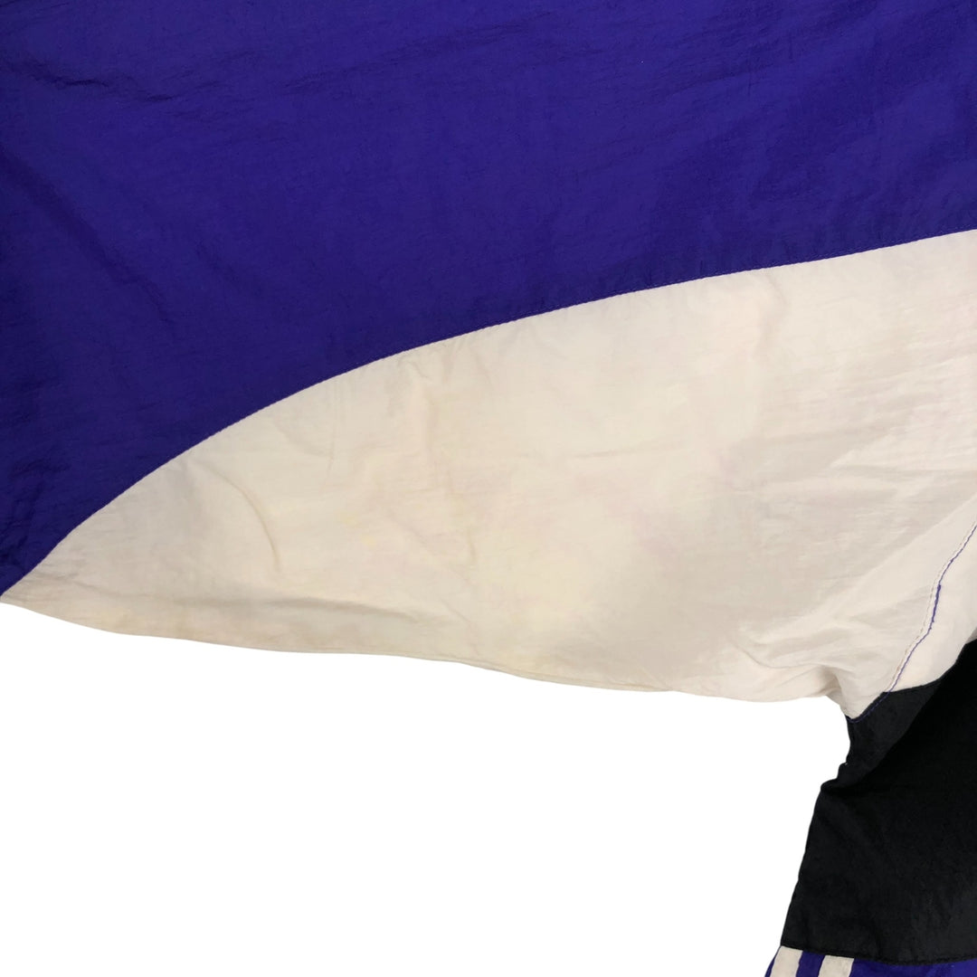 Vintage 90'S Adidas windbreaker with back logo, size L, men's unclear blue type Vintage Second Hand