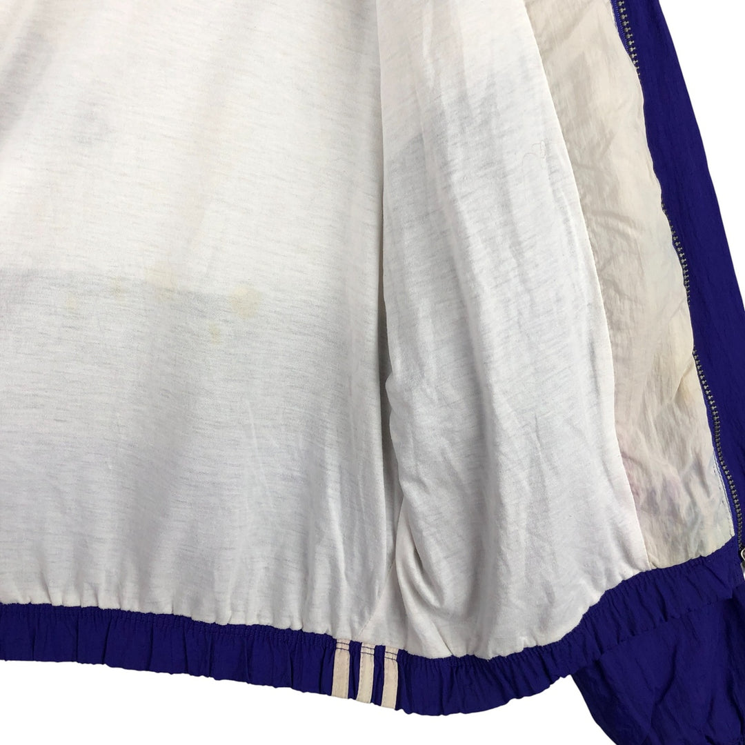 Vintage 90'S Adidas windbreaker with back logo, size L, men's unclear blue type Vintage Second Hand