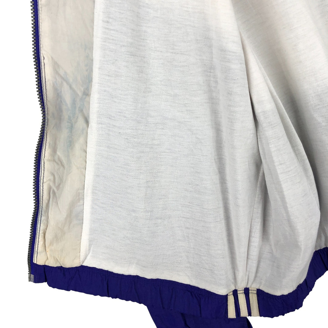 Vintage 90'S Adidas windbreaker with back logo, size L, men's unclear blue type Vintage Second Hand