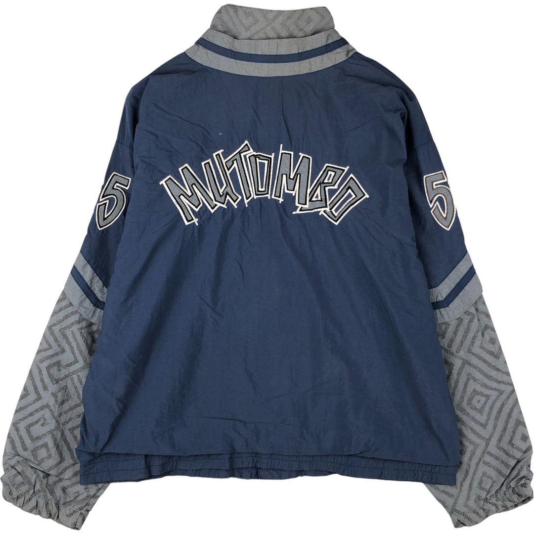 Vintage 1990'S Adidas Mutombo Dikembe Mutombo nylon jacket, men's size L Nylon navy blue type Vintage Second Hand