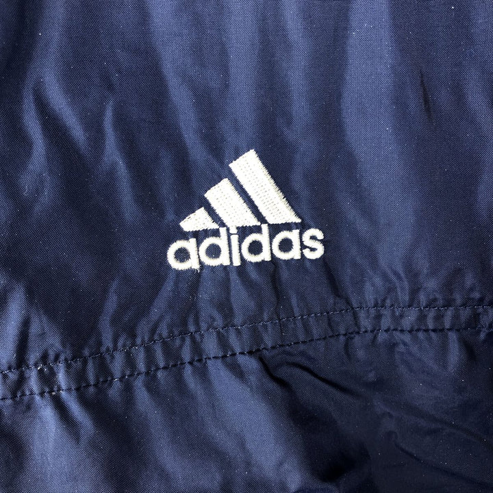 00'S Adidas nylon jacket, men's XL size Nylon navy blue type Vintage Second Hand