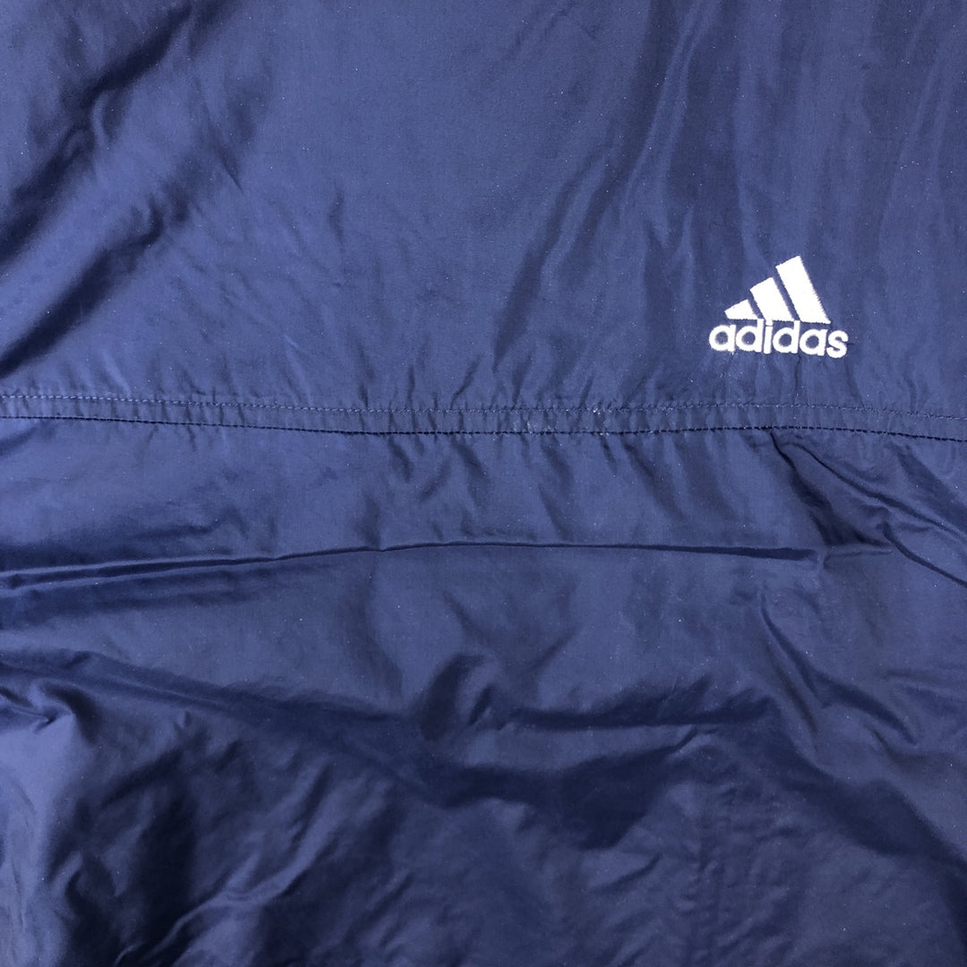 00'S Adidas nylon jacket, men's XL size Nylon navy blue type Vintage Second Hand