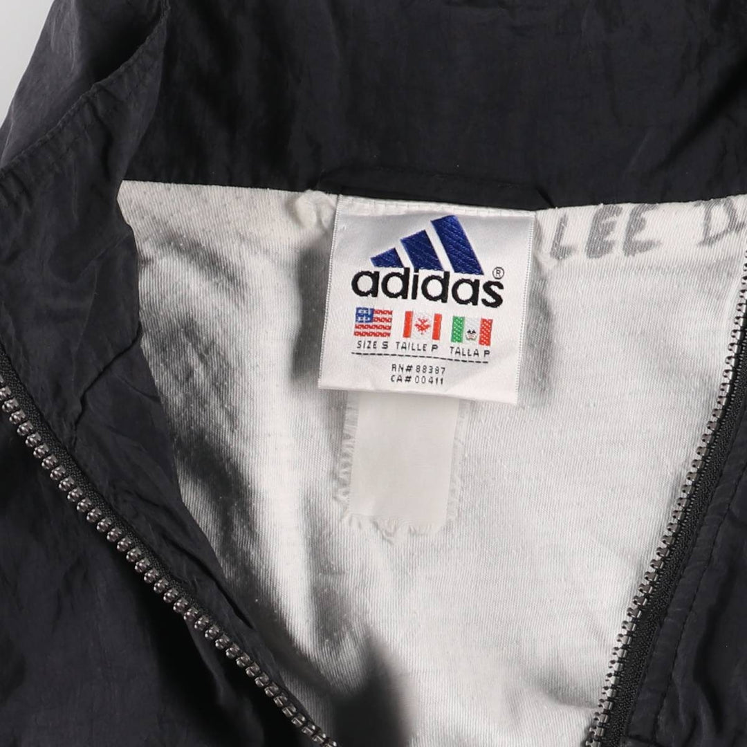 90s-00'S Adidas windbreaker, men's size S unclear black type Vintage Second Hand