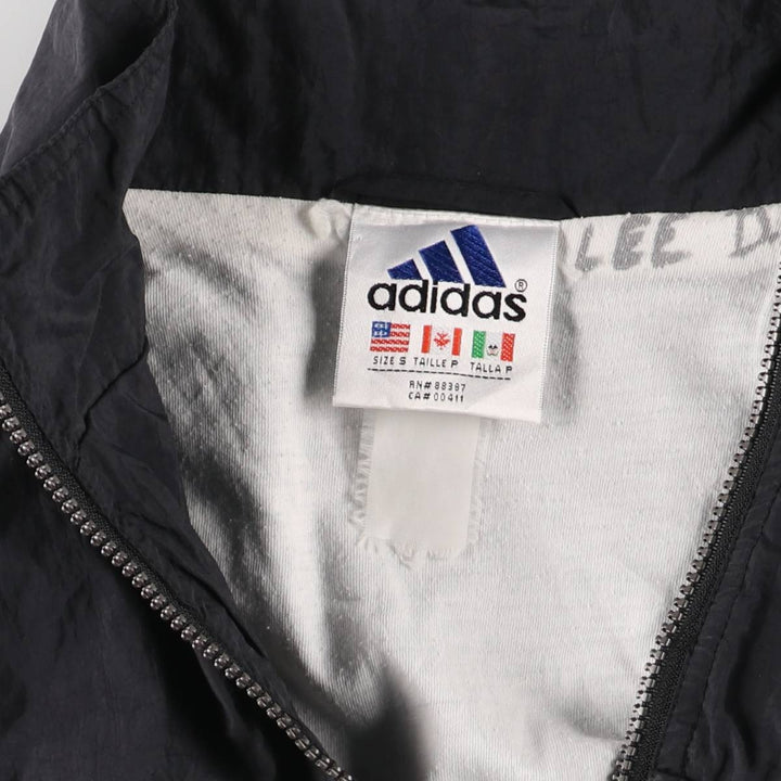 90s-00'S Adidas windbreaker, men's size S unclear black type Vintage Second Hand