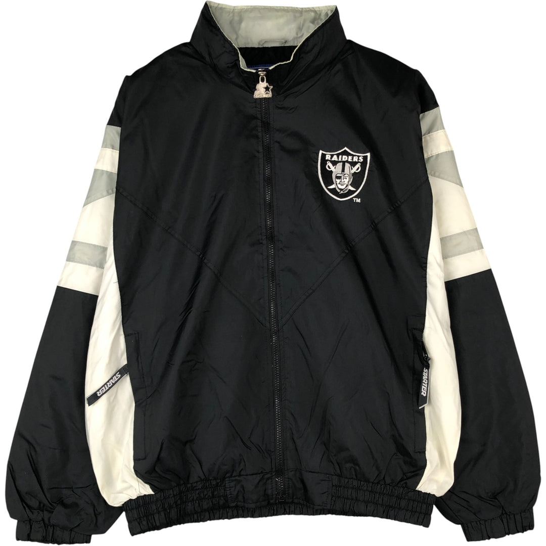 Starter NFL LAS VEGAS RAIDERS Nylon Jacket, Men's Size L Nylon black type Vintage Second Hand
