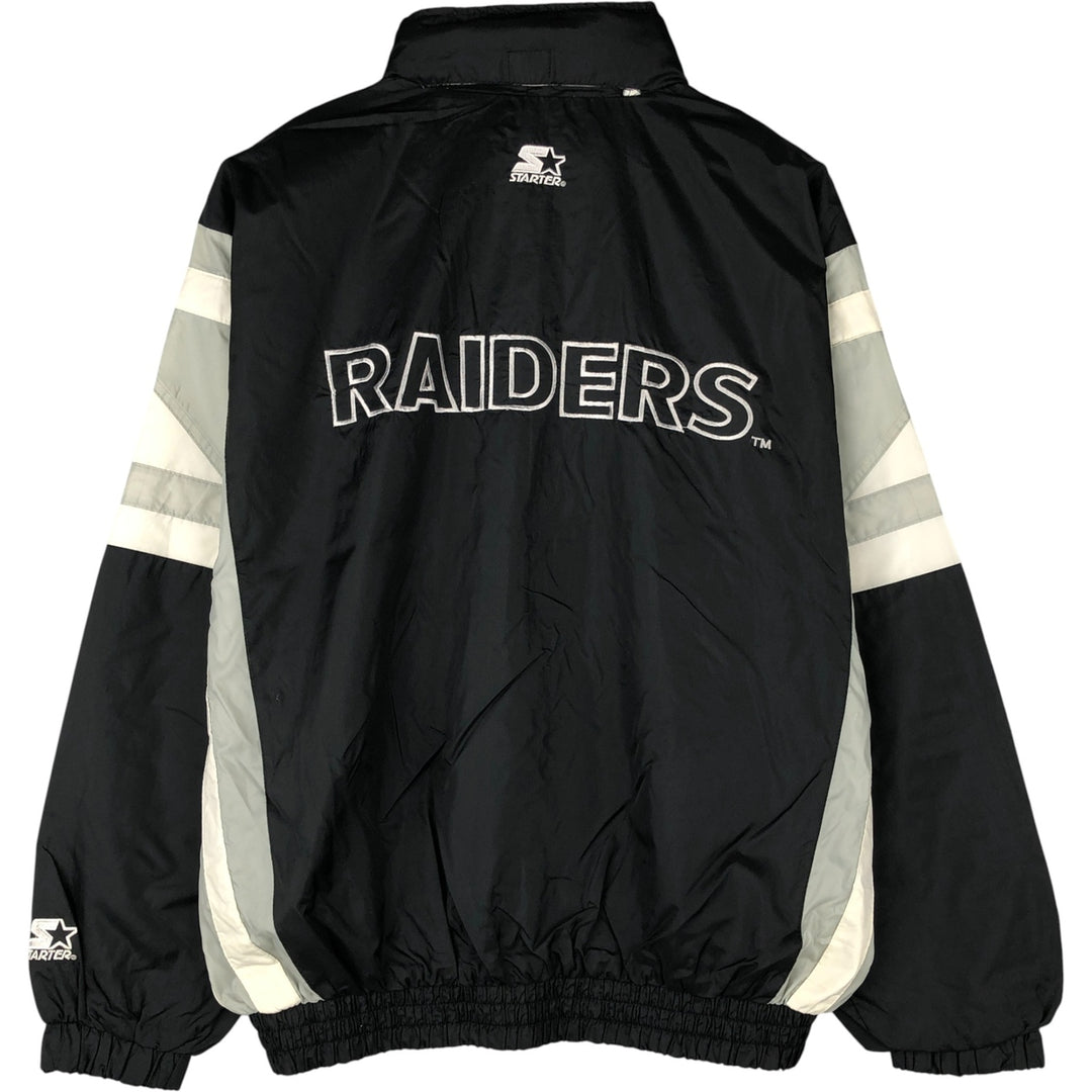 Starter NFL LAS VEGAS RAIDERS Nylon Jacket, Men's Size L Nylon black type Vintage Second Hand