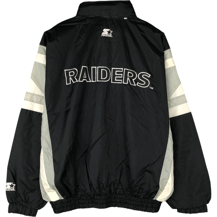 Starter NFL LAS VEGAS RAIDERS Nylon Jacket, Men's Size L Nylon black type Vintage Second Hand