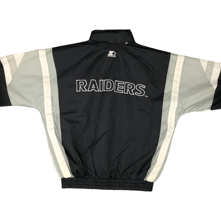 Starter NFL LAS VEGAS RAIDERS Nylon Jacket, Men's Size L Nylon black type Vintage Second Hand