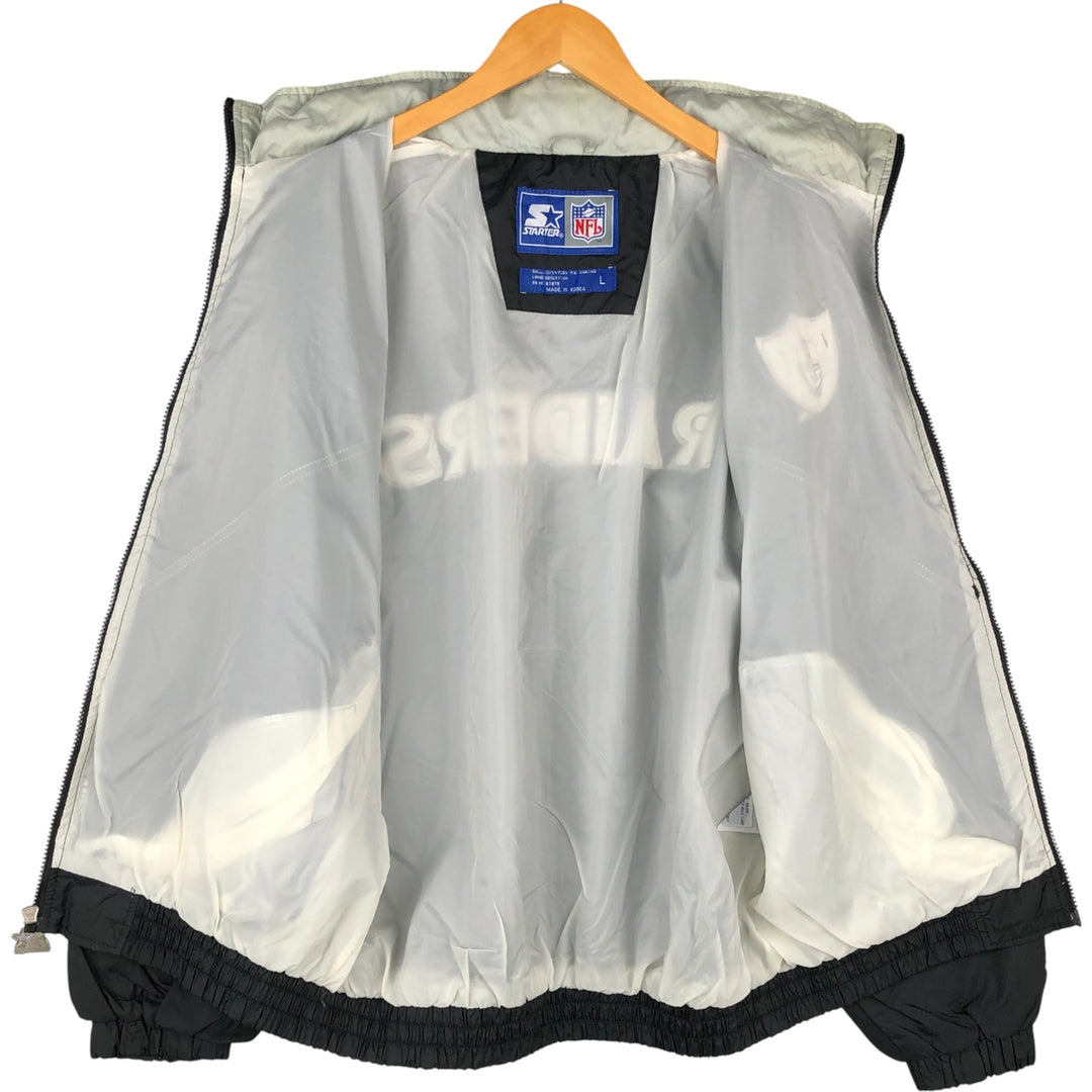 Starter NFL LAS VEGAS RAIDERS Nylon Jacket, Men's Size L Nylon black type Vintage Second Hand