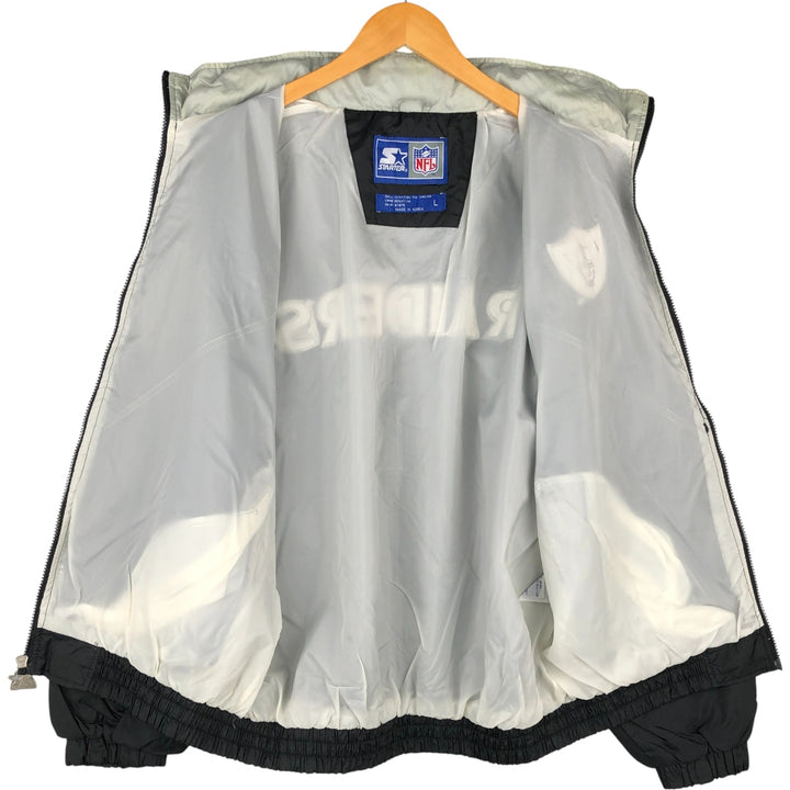 Starter NFL LAS VEGAS RAIDERS Nylon Jacket, Men's Size L Nylon black type Vintage Second Hand