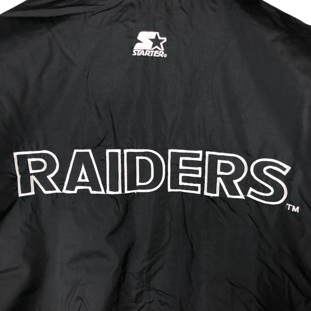 Starter NFL LAS VEGAS RAIDERS Nylon Jacket, Men's Size L Nylon black type Vintage Second Hand