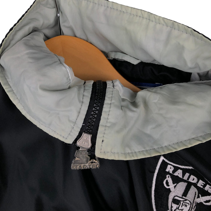 Starter NFL LAS VEGAS RAIDERS Nylon Jacket, Men's Size L Nylon black type Vintage Second Hand