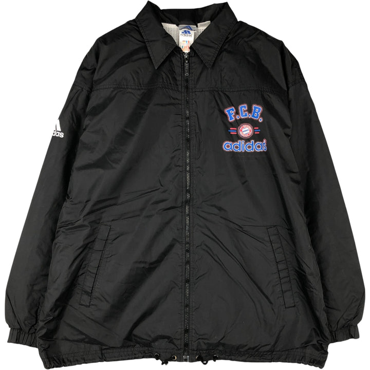 Vintage 1990'S Adidas Bundesliga Bayern Munich nylon jacket, size M, men's Nylon black type Vintage Second Hand