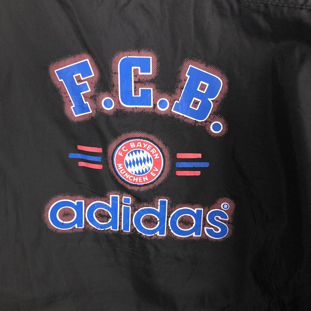 Vintage 1990'S Adidas Bundesliga Bayern Munich nylon jacket, size M, men's Nylon black type Vintage Second Hand