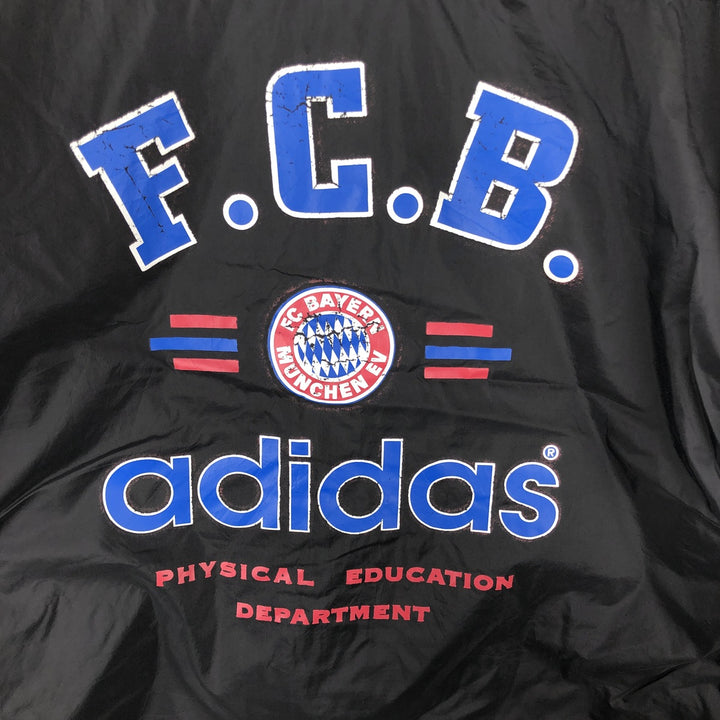 Vintage 1990'S Adidas Bundesliga Bayern Munich nylon jacket, size M, men's Nylon black type Vintage Second Hand