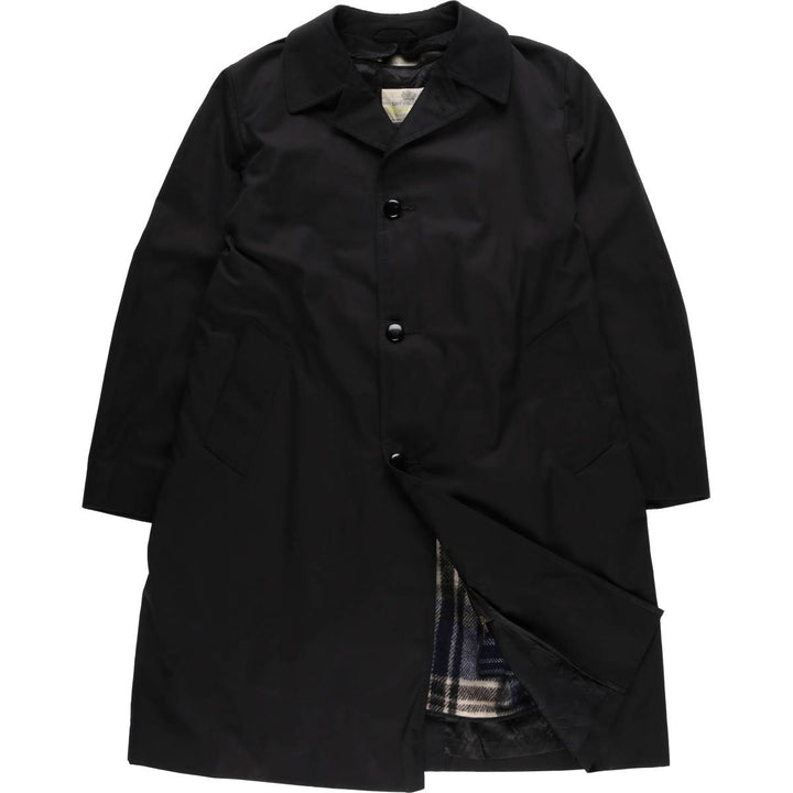 Aquascutum AQUA5 Balmacaan Coat, Men's Size L cotton black type Vintage Second Hand