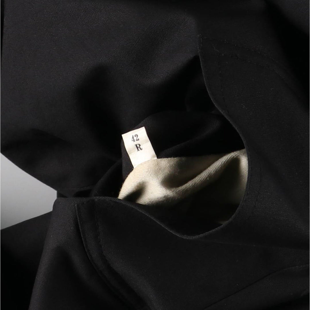 Aquascutum AQUA5 Balmacaan Coat, Men's Size L cotton black type Vintage Second Hand