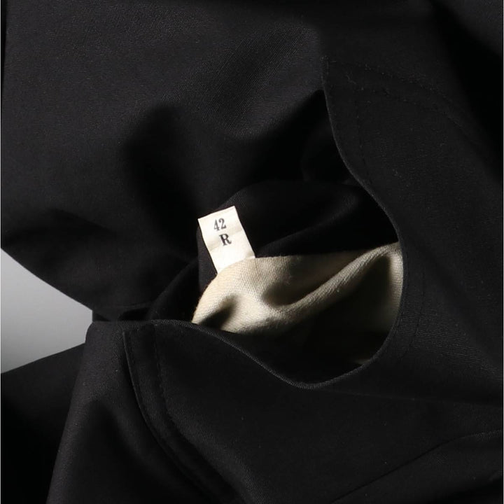 Aquascutum AQUA5 Balmacaan Coat, Men's Size L cotton black type Vintage Second Hand