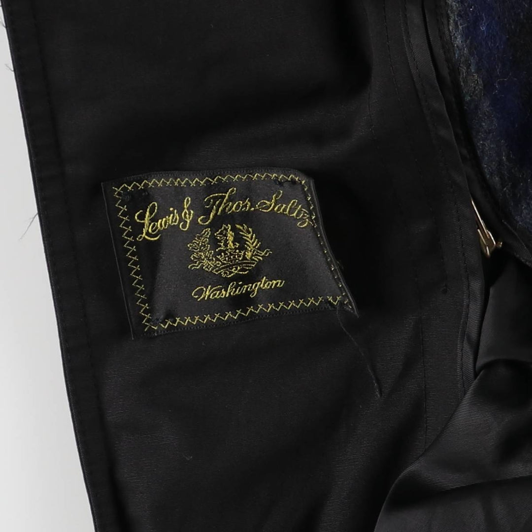 Aquascutum AQUA5 Balmacaan Coat, Men's Size L cotton black type Vintage Second Hand