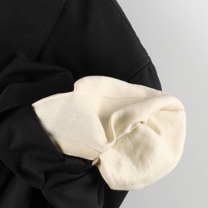 Aquascutum AQUA5 Balmacaan Coat, Men's Size L cotton black type Vintage Second Hand