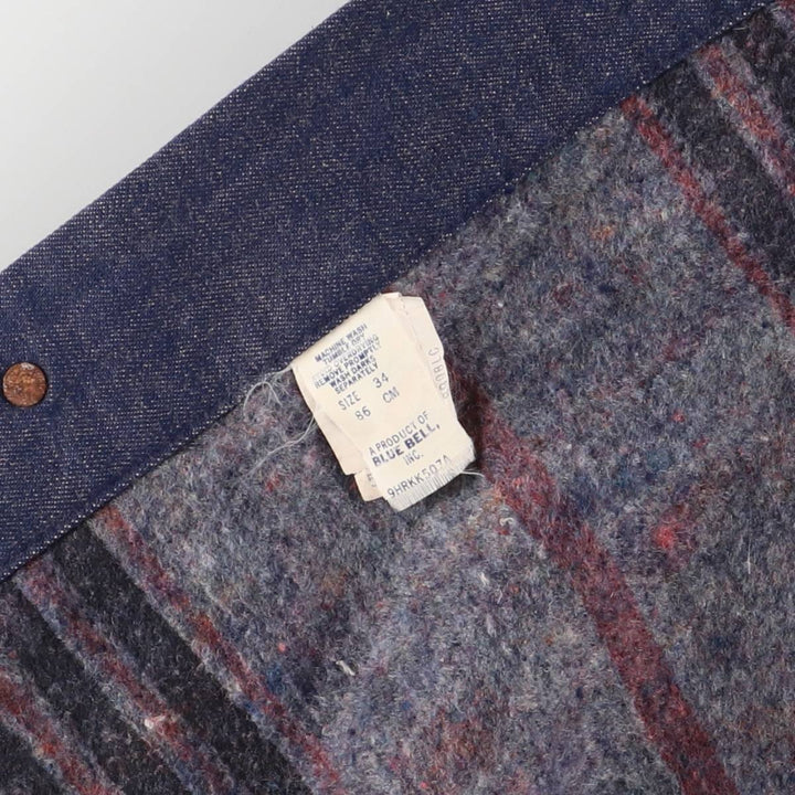 Vintage 1970'S Blue Bell bat-dyed denim coverall, men's size M cotton navy blue type Vintage Second Hand