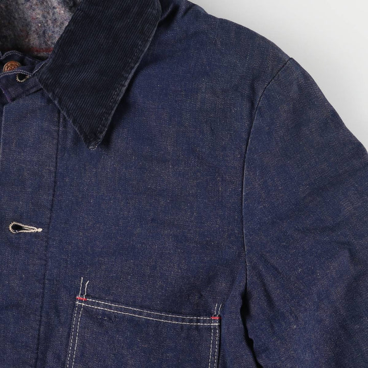 Vintage 1970'S Blue Bell bat-dyed denim coverall, men's size M cotton navy blue type Vintage Second Hand