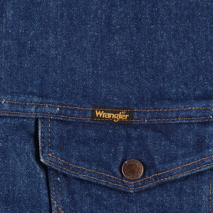 Vintage Wrangler denim jacket, men's size XL cotton blue type Vintage Second Hand