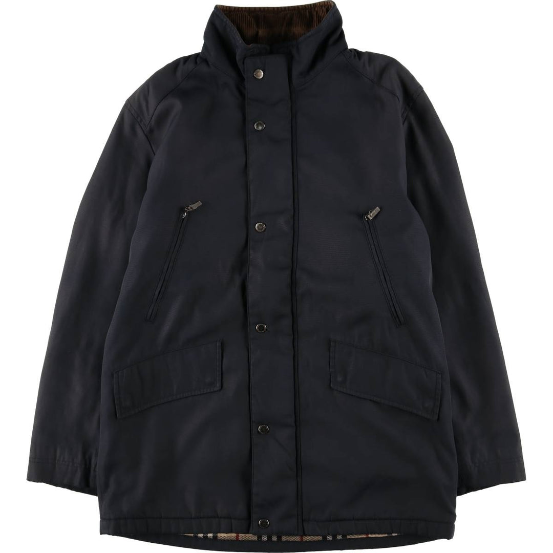 Burberry's BURBERRY LONDON padded puffer jacket, men's size L polyamide navy blue type Vintage Second Hand