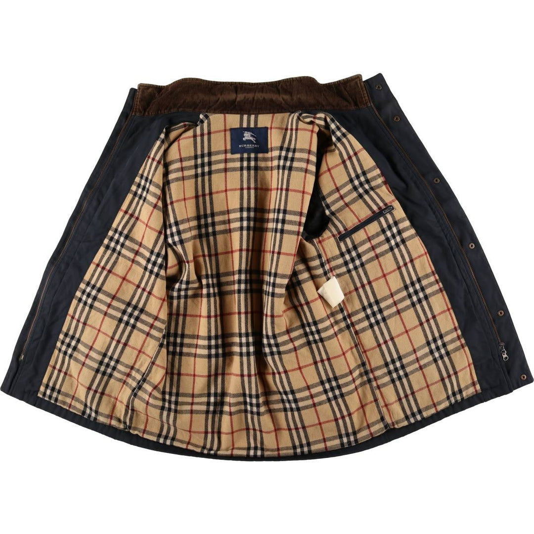 Burberry's BURBERRY LONDON padded puffer jacket, men's size L polyamide navy blue type Vintage Second Hand