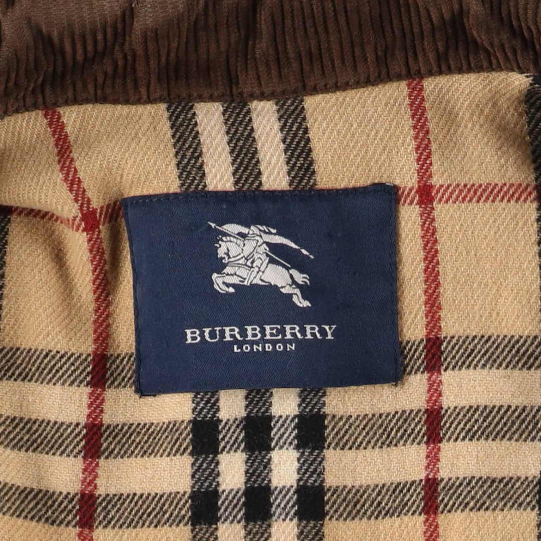 Burberry's BURBERRY LONDON padded puffer jacket, men's size L polyamide navy blue type Vintage Second Hand
