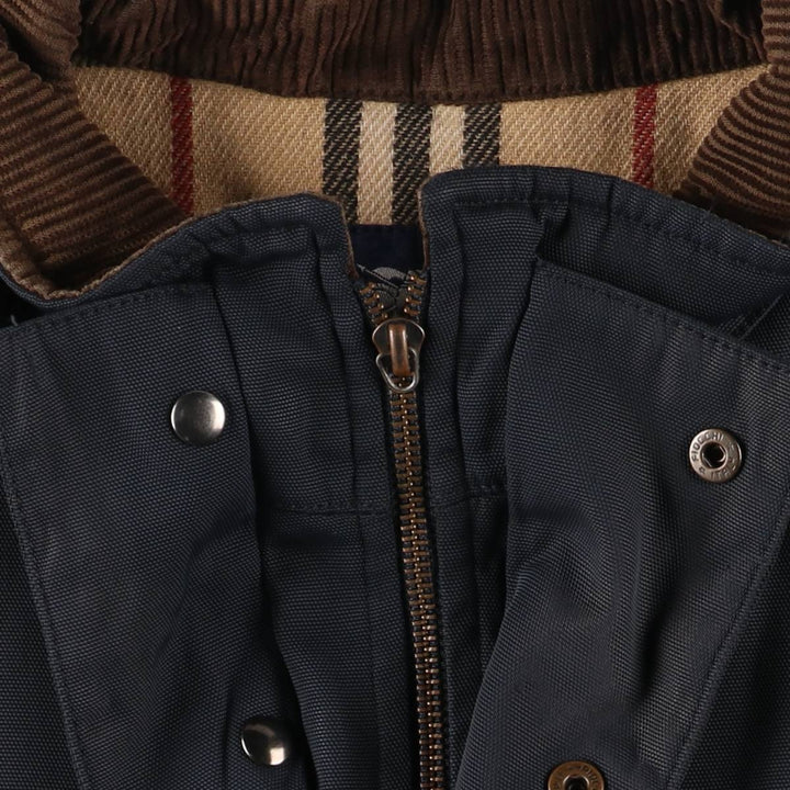 Burberry's BURBERRY LONDON padded puffer jacket, men's size L polyamide navy blue type Vintage Second Hand