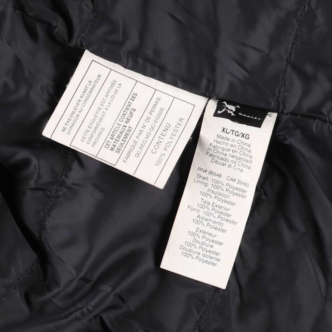 Oakley OAKLEY padded puffer jacket, men's XL size polyester black type Vintage Second Hand