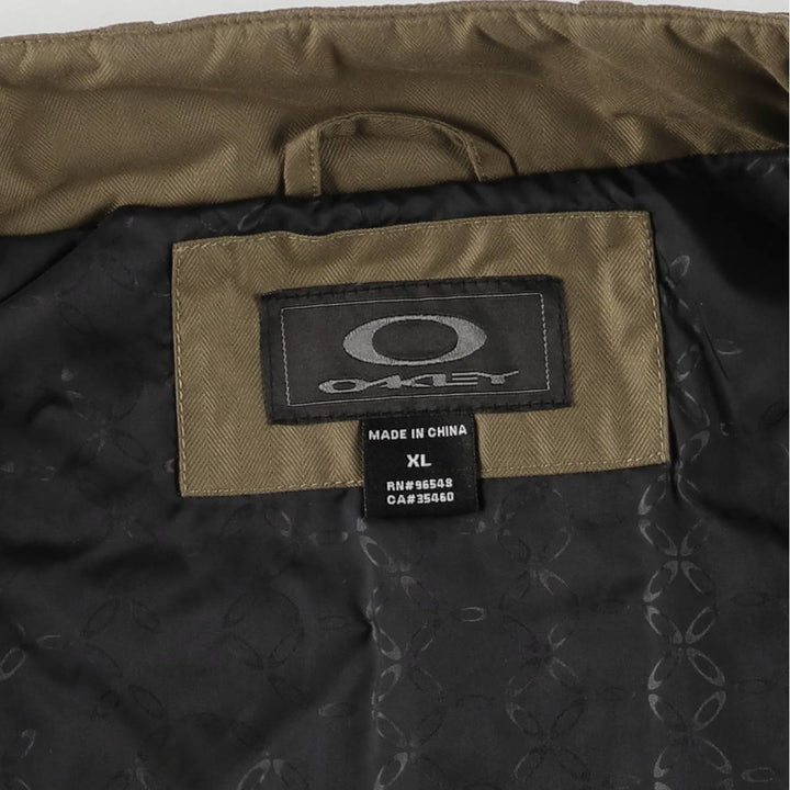Oakley OAKLEY padded puffer jacket, men's XL size Nylon Khaki type brown Vintage Second Hand
