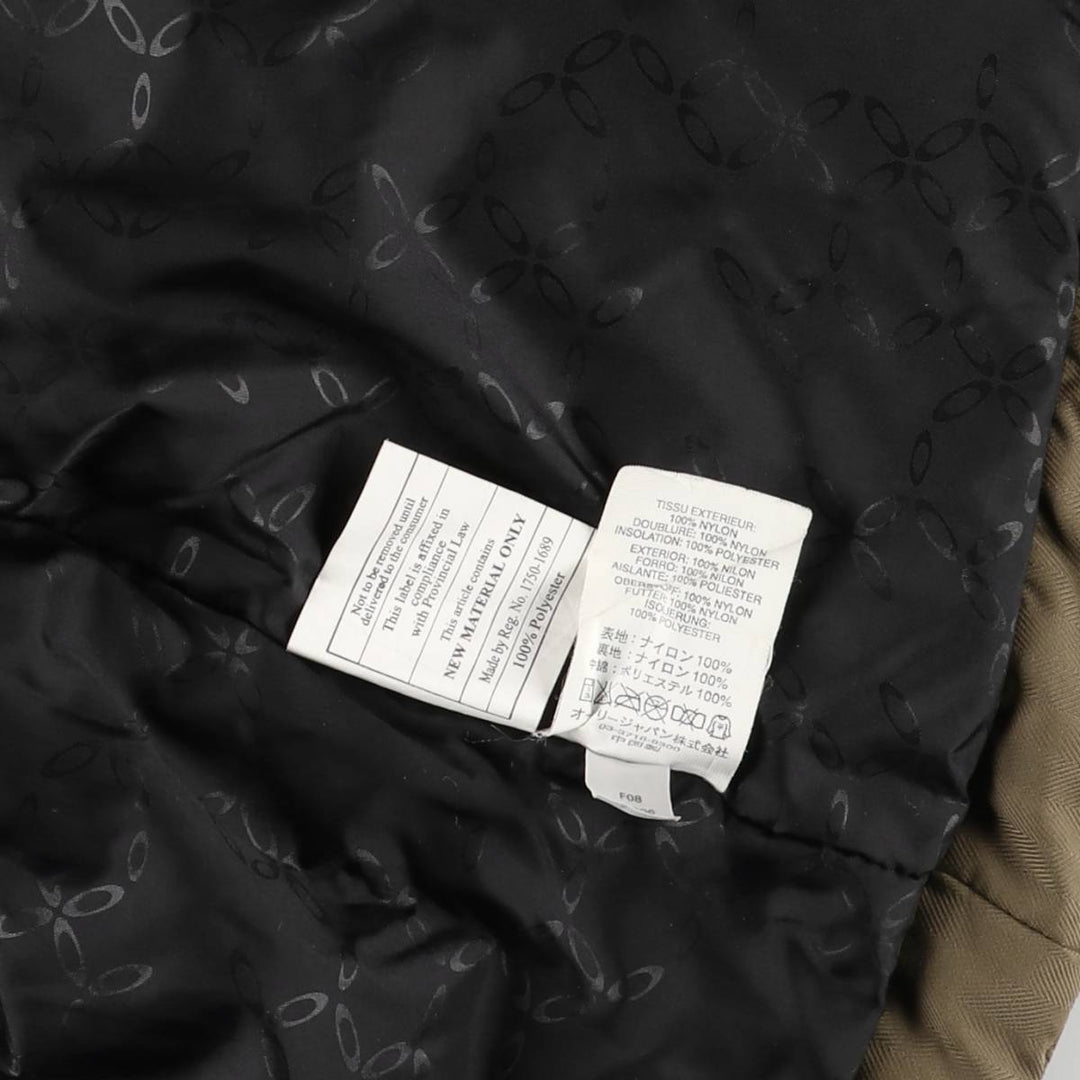 Oakley OAKLEY padded puffer jacket, men's XL size Nylon Khaki type brown Vintage Second Hand