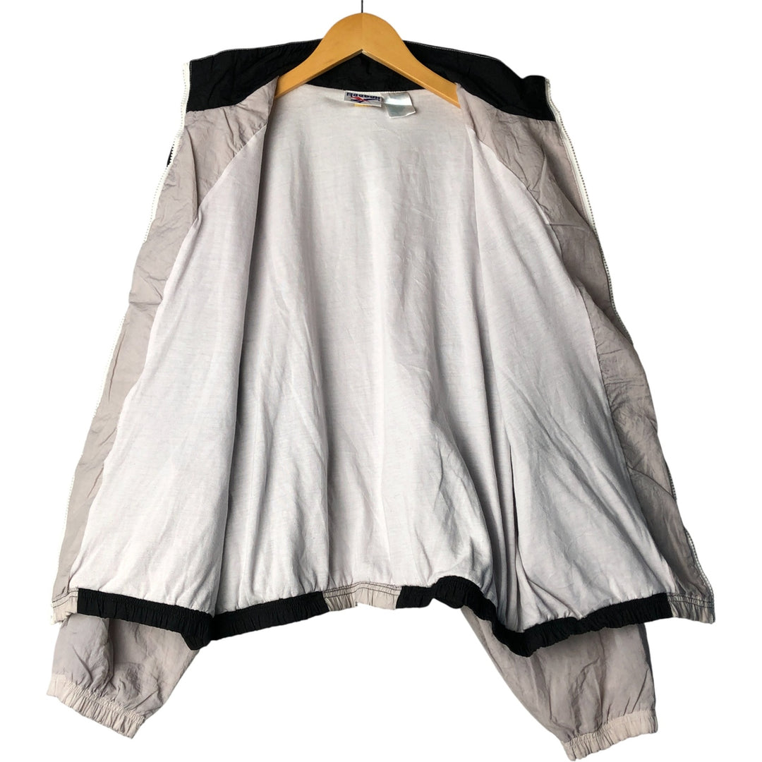 90'S Reebok nylon jacket, men's size L, vintage Nylon gray type Vintage Second Hand