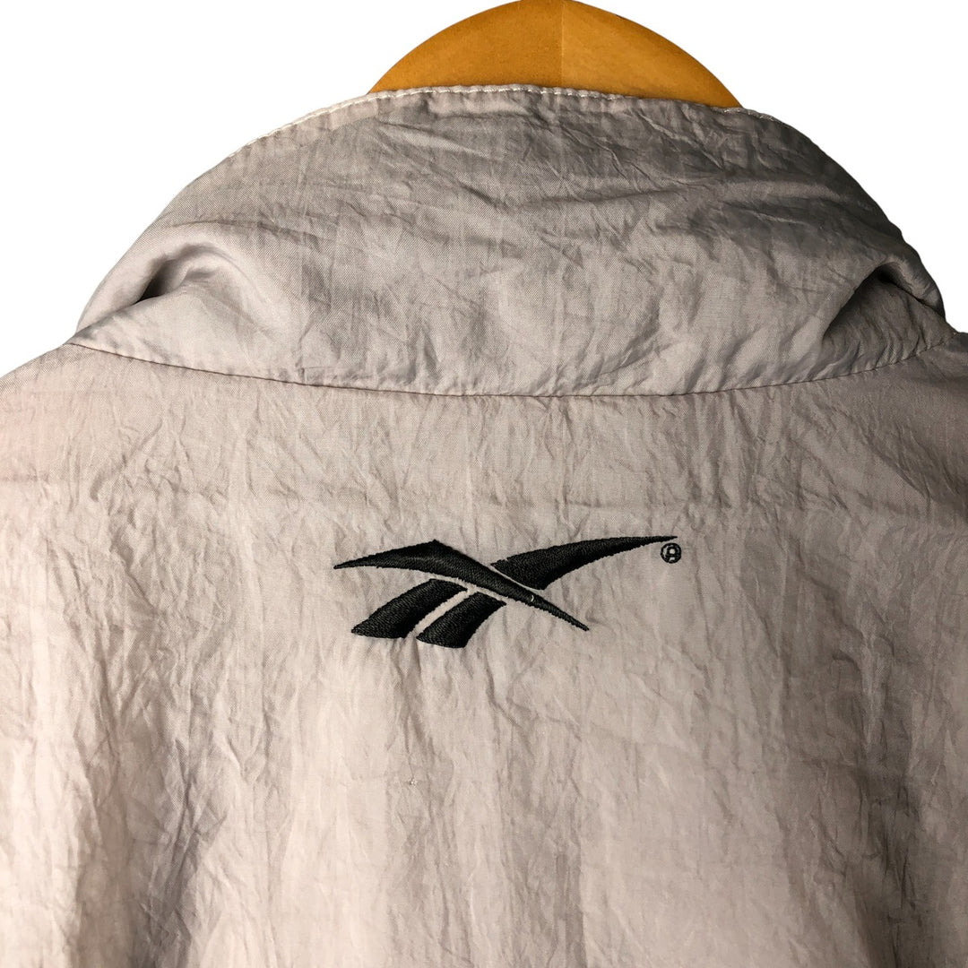 90'S Reebok nylon jacket, men's size L, vintage Nylon gray type Vintage Second Hand