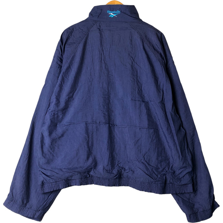 90'S Reebok nylon jacket, men's XL size, vintage Nylon navy blue type Vintage Second Hand