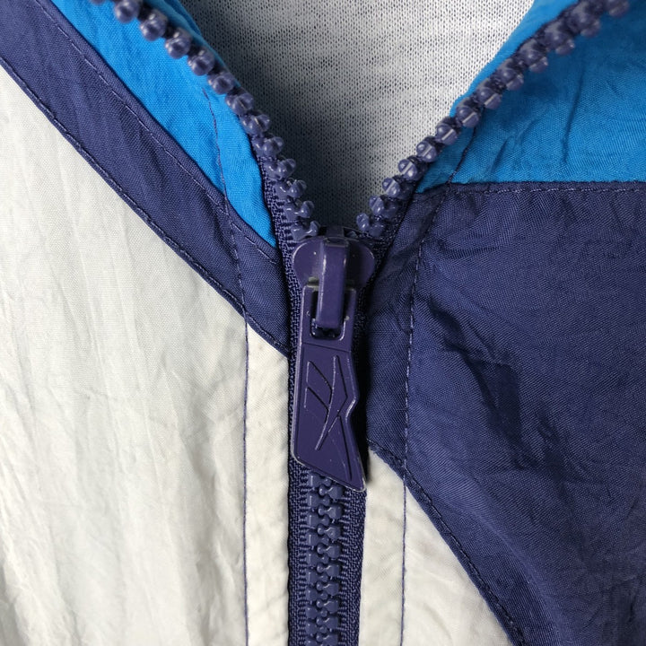 90'S Reebok nylon jacket, men's XL size, vintage Nylon navy blue type Vintage Second Hand