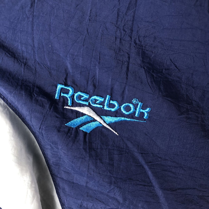 90'S Reebok nylon jacket, men's XL size, vintage Nylon navy blue type Vintage Second Hand