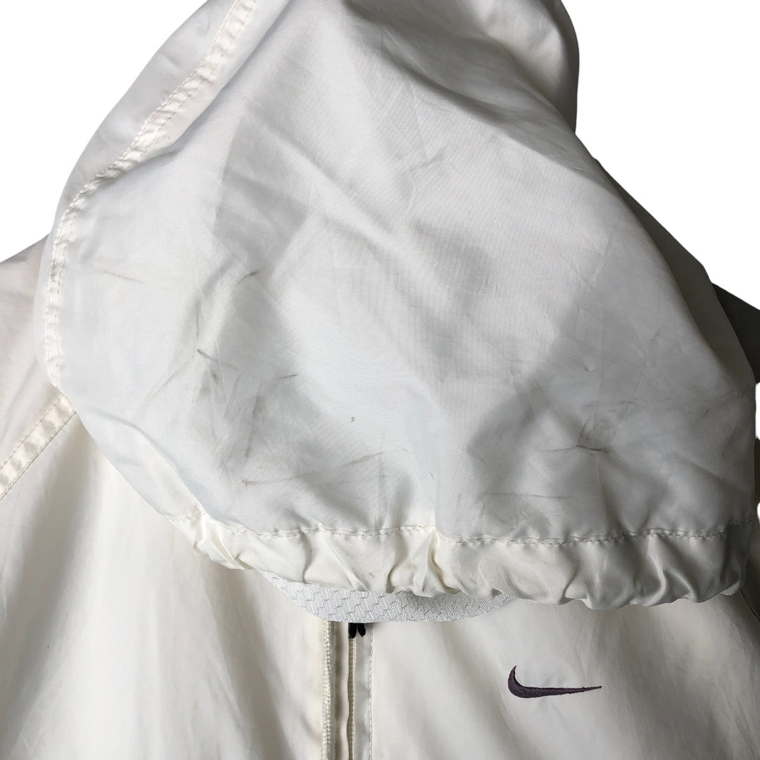 Vintage 90'S Nike Half-Zip Hooded Warm-Up Pullover, Men's XL polyester white type Vintage Second Hand