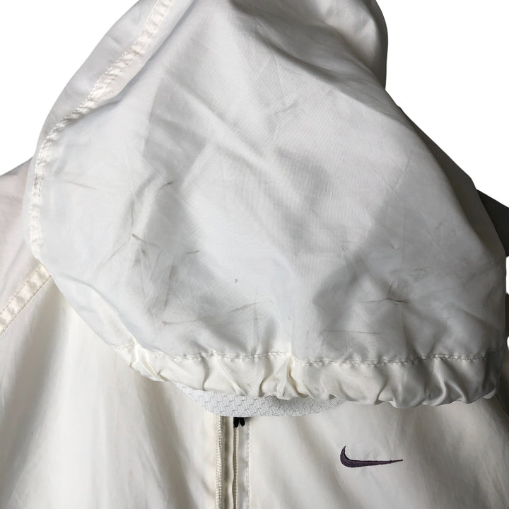Vintage 90'S Nike Half-Zip Hooded Warm-Up Pullover, Men's XL polyester white type Vintage Second Hand