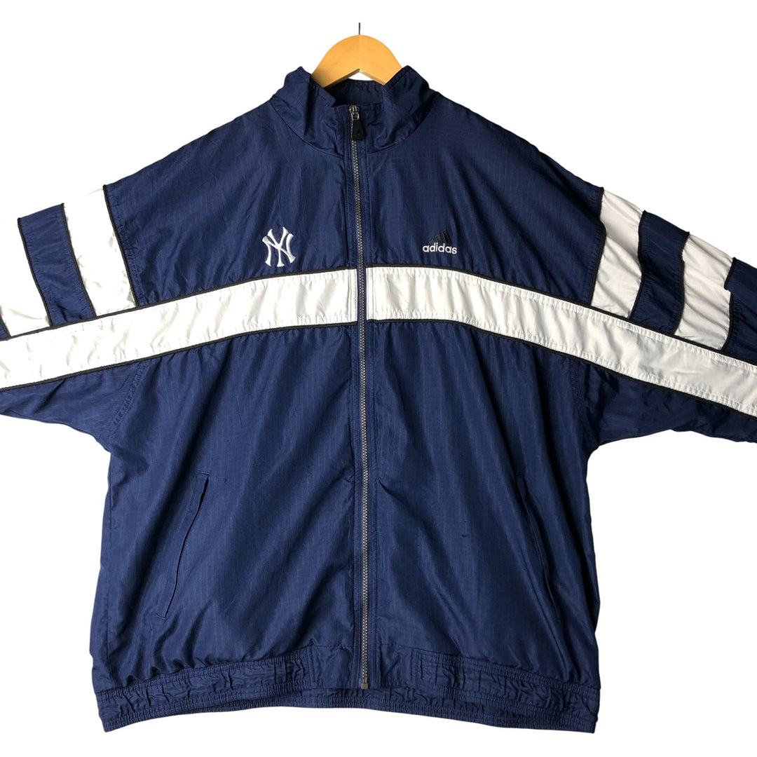 Vintage 90'S adidas MLB New York Yankees ripstop windbreaker, men's size XL polyester navy blue type Vintage Second Hand