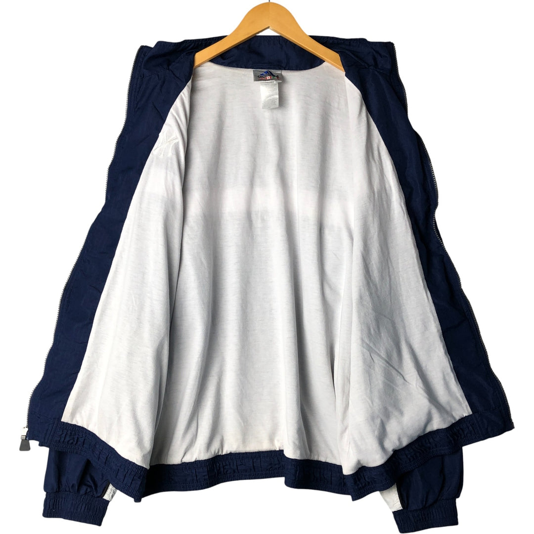 Vintage 90'S adidas MLB New York Yankees ripstop windbreaker, men's size XL polyester navy blue type Vintage Second Hand